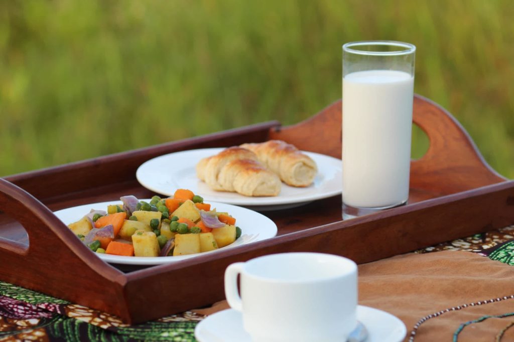 A 5 star bush breakfast offered by Miracle Experience Balloon Safari in Tanzania