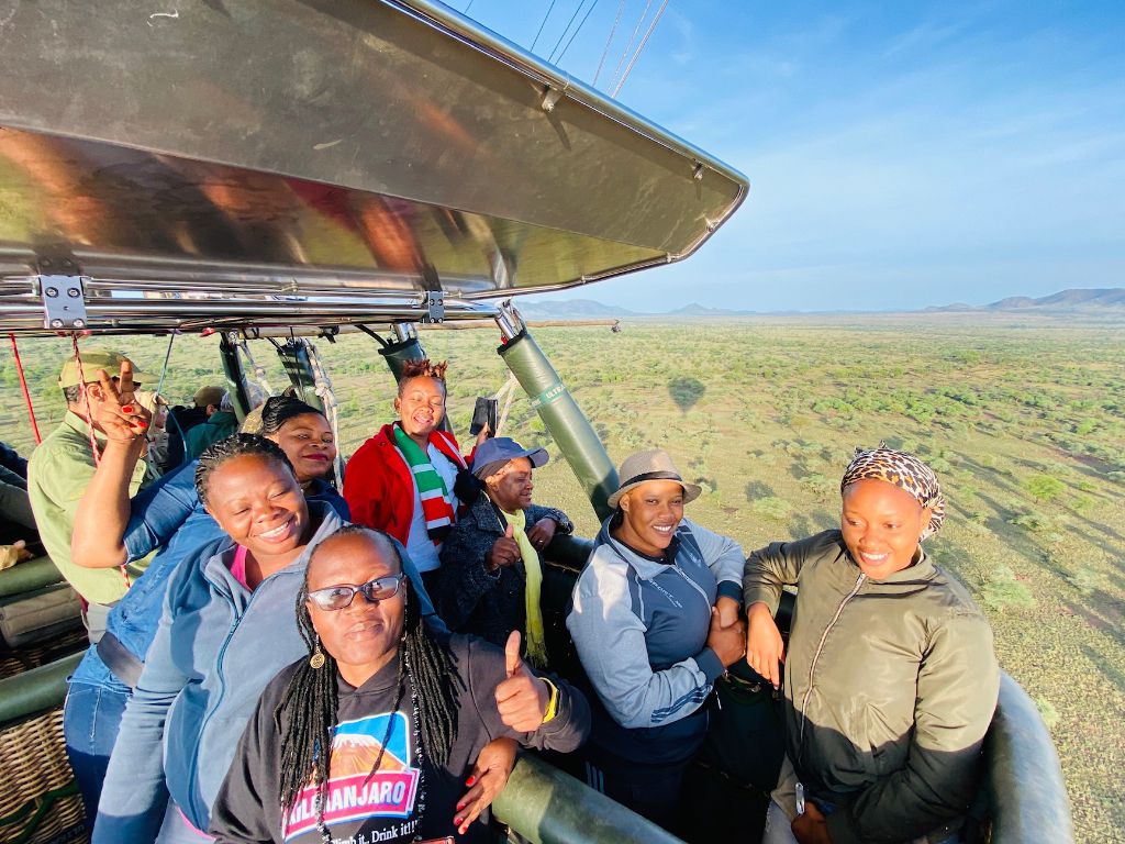 our guests on Hot Air Balloon Safari