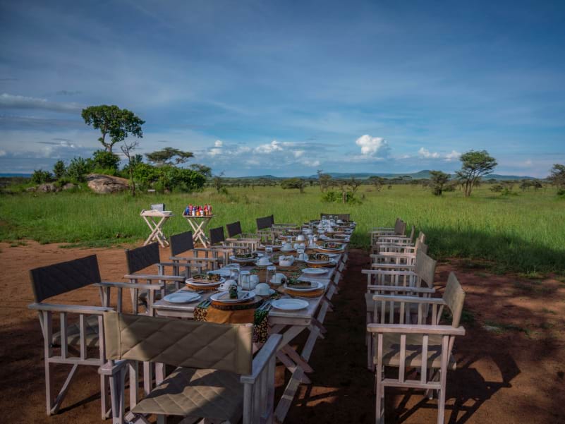 Bush breakfast & Lunch offered by the  Best balloon operator miracle experience Balloon safaris